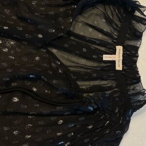Rebecca Taylor Black Sheer Blouse